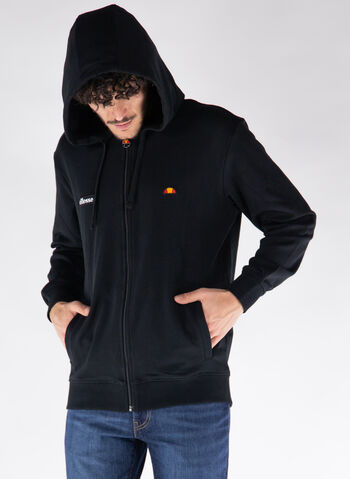 FELPA FULL ZIP CON LOGO, 050 BLK, small