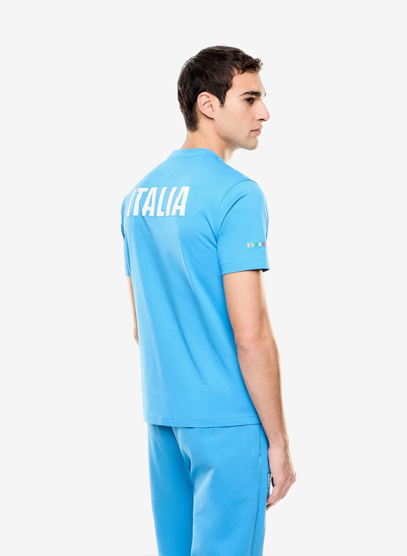 T-SHIRT FISI IN JERSEY STRETCH, M9092 IBIZA BLUE FISI, medium