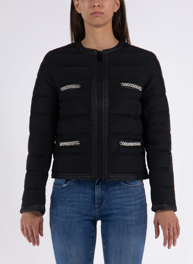 GIUBBOTTO IRENE COLLO CHANEL, JBLK BLK, large