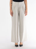 PANTALONE DRITTO IN CR&Ecirc;PE PLISSETTATO, PD7 PANNA, thumb
