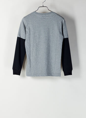 T-SHIRT LOGO RAGAZZO, EM006GREYBLK, small