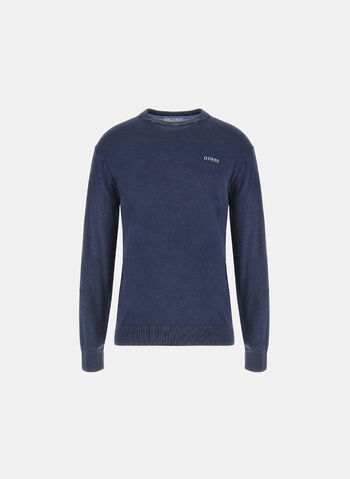 MAGLIONE CON LOGO LATERALE RICAMATO, G7K5 NVY, small