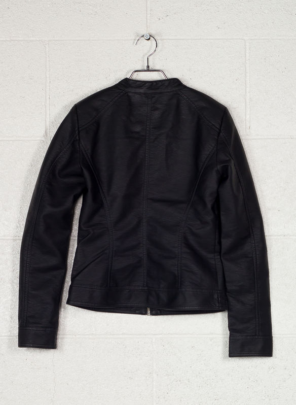 GIUBBOTTO PELLE SINTETICA BANDIT, BLACK, medium