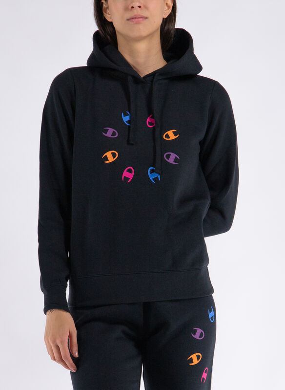 FELPA GRAPHIC SHOP CON CAPPUCCIO, KK001 BLK, medium