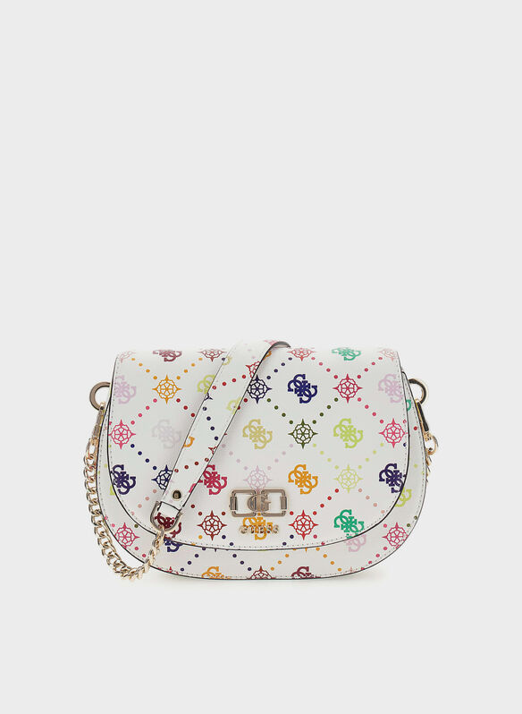 BORSA A TRACOLLA EMELIE, MUO WHT LOGO, medium