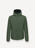 GIACCA IN SOFTSHELL CON CAPPUCCIO, 769 MILITARE, thumb