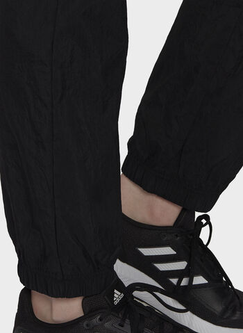 PANTALONE BRAND LOVE REPEAT LOGO HIGH-WAIST WOVEN, BLK, small