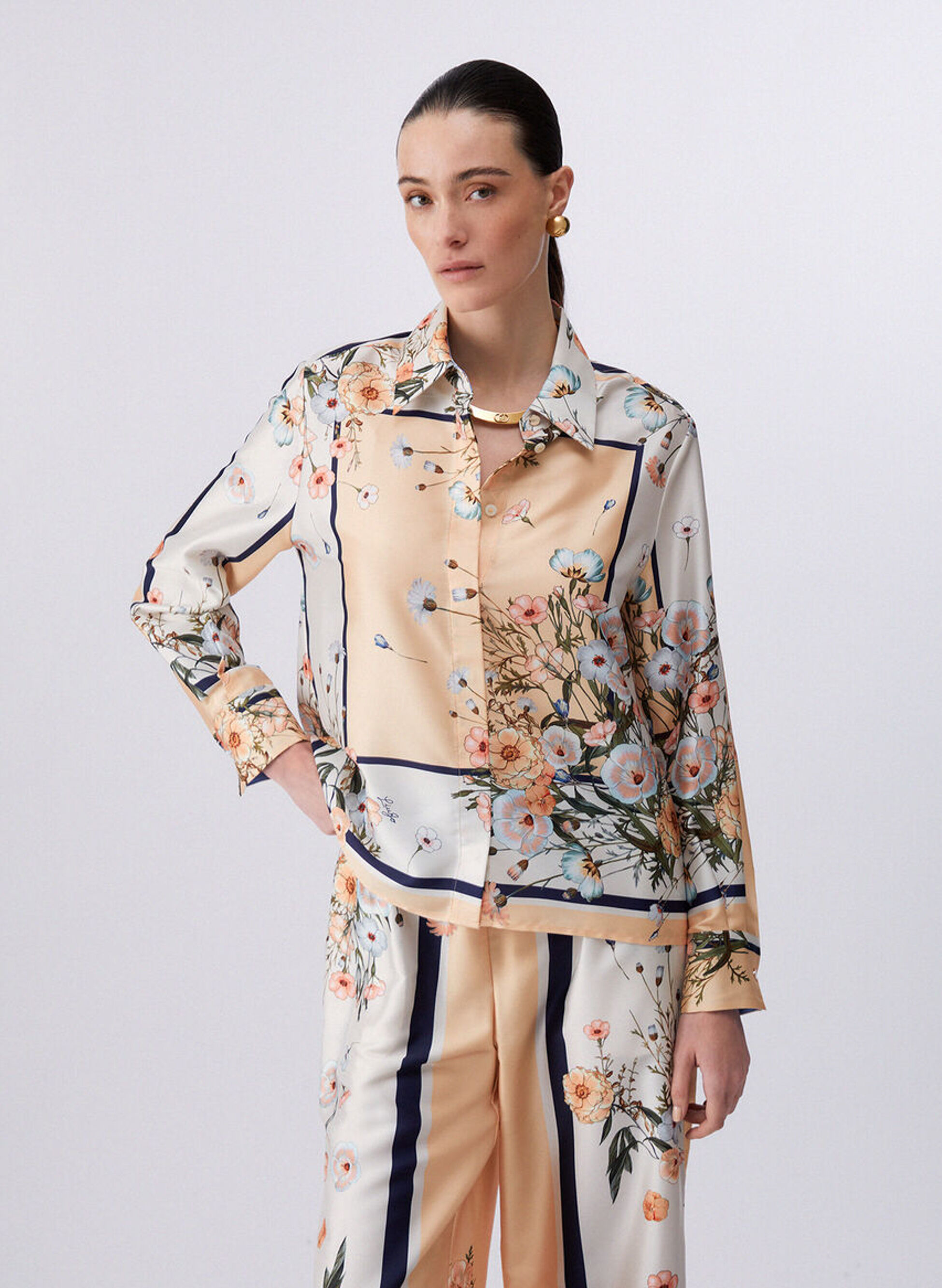 LIU-JO CAMICIA IN TWILL STAMPATO 44