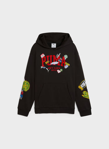 FELPA HOODIE HOOPERHOTLINE RAGAZZO, 01 BLK, small