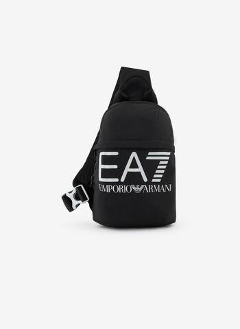 ZAINO MONOSPALLA CON LOGO, 07520 BLKWHT, small