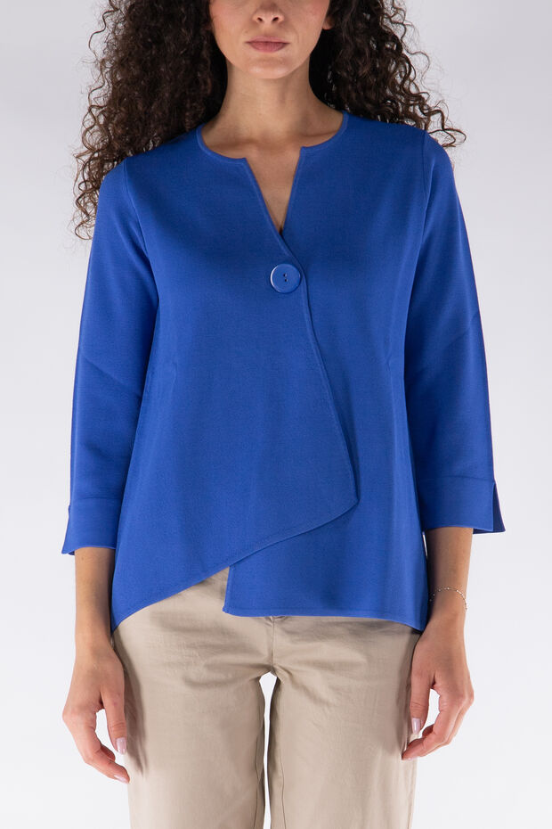 GIACCA ASIMMETRICA PUNTO MILANO, 74 PERVINCA, large