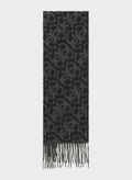SCIARPA LOGATA JAQUARD, BLA BLK, thumb