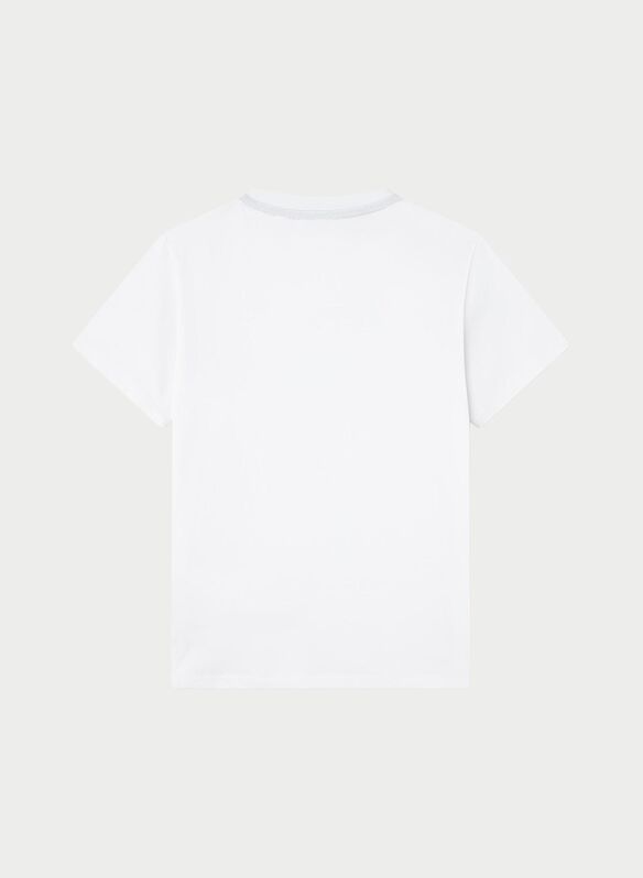 T-SHIRT MICRO LOGO RAGAZZO, W8L WHT, medium
