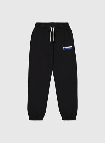 PANTALONE SPORTIVO CON COULISSE RAGAZZO, BLK, small