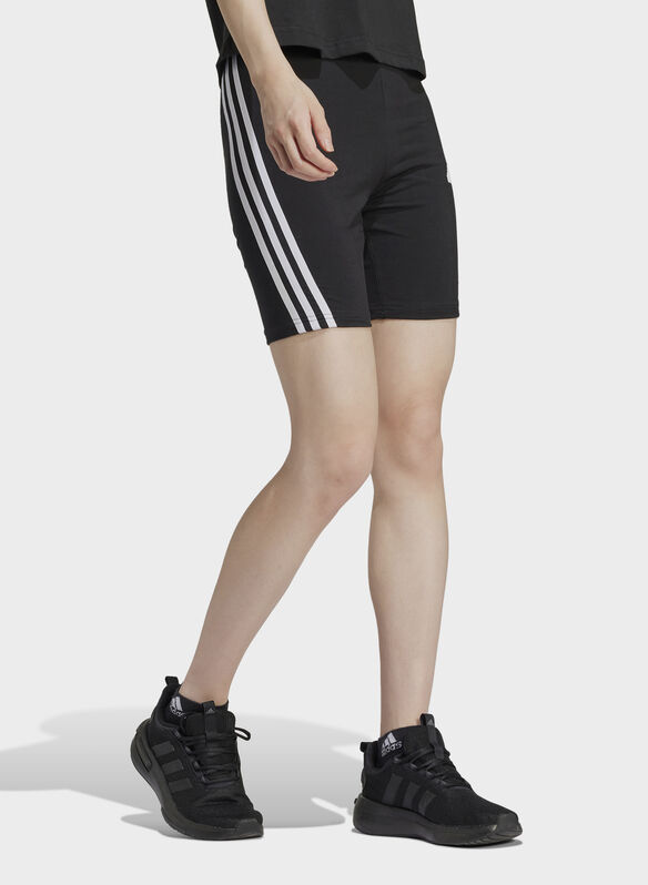 SHORT BIKER 3 STRIPES, BLK, medium