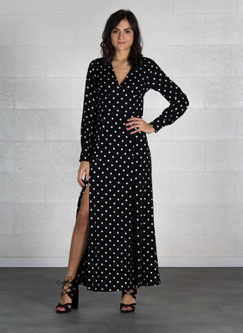 ABITO LUNGO SPACCHI FRONTALI, P90N BLKWHT, small