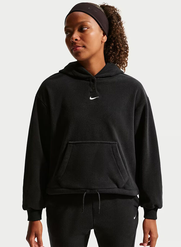 FELPA 2 BOTTONI RAGAZZA, 010 BLK, medium