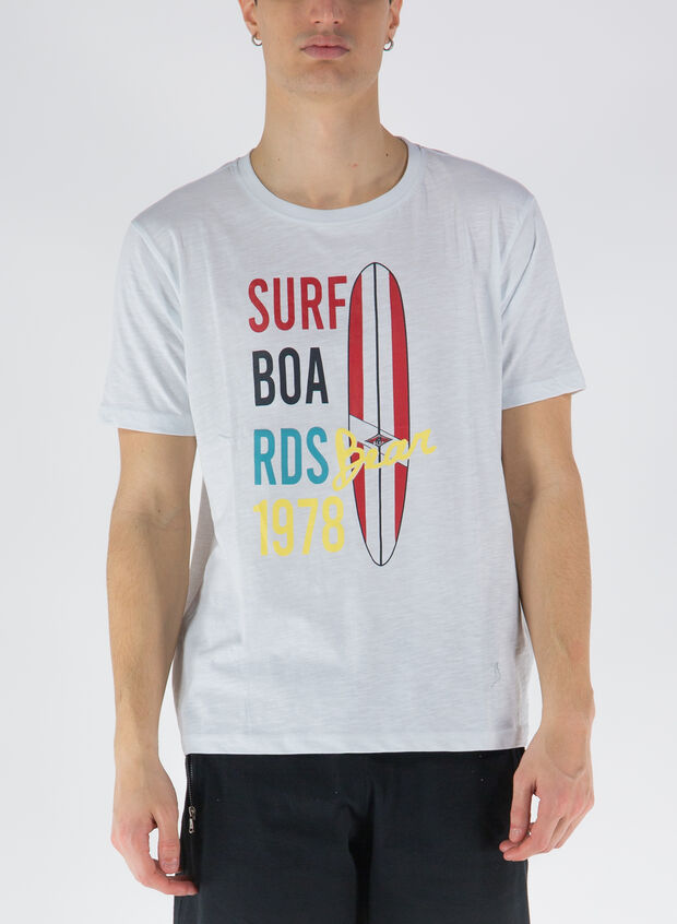 T-SHIRT STAMPA SURF, 001A WHT, large