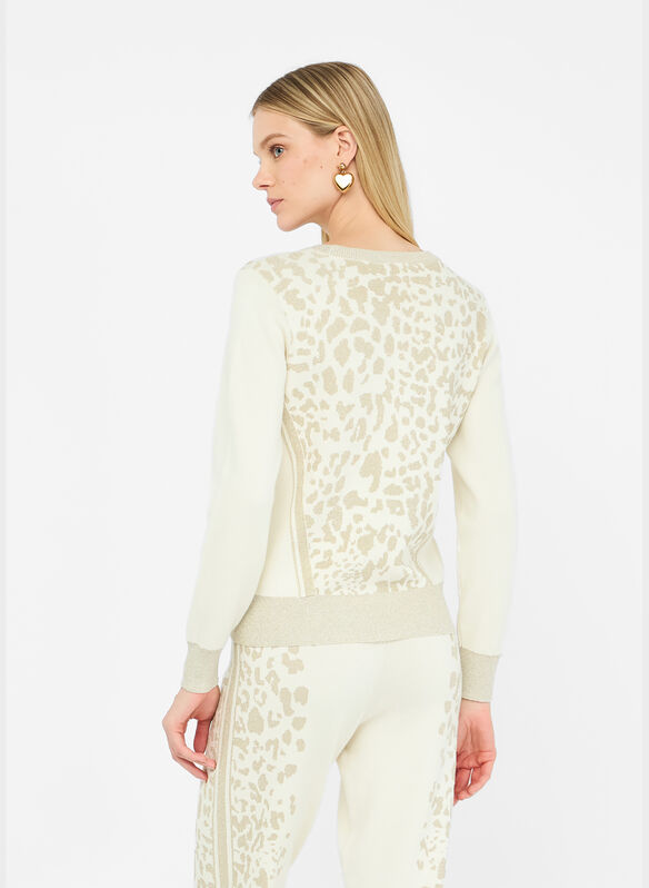 MAGLIONE ANIMALIER, A4351 OFFWHTGOLD, medium