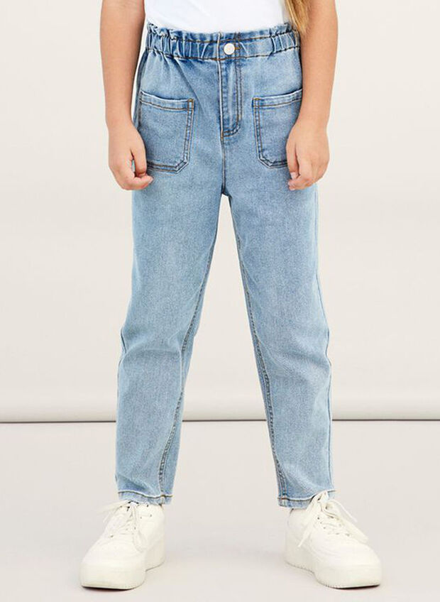 NAME IT JEANS VITA ALTA BAGGY BAMBINA Azzurro Bambino | Sport85