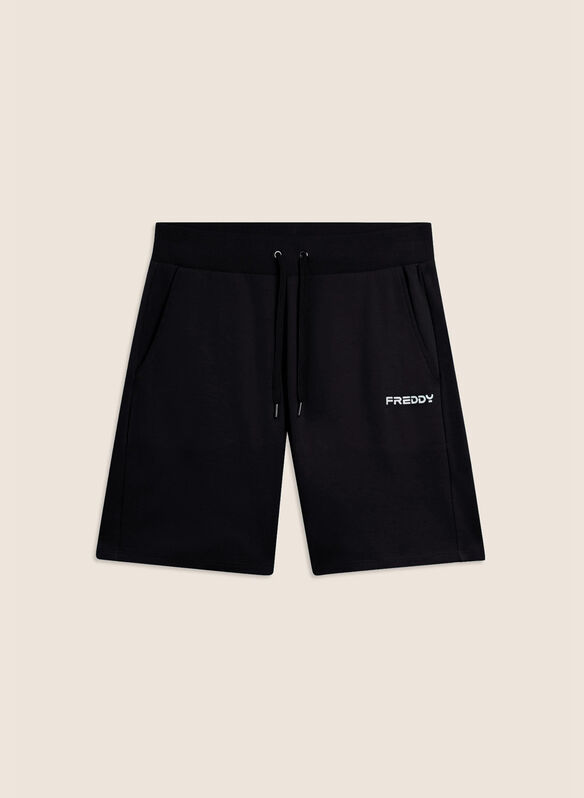 SHORT CORTI CON PICCOLO LOGO IN GLITTER, N BLK, medium