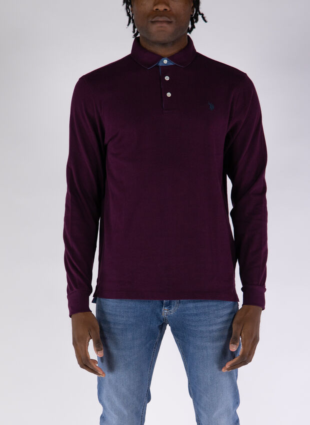 POLO LYLE A MANICHE LUNGHE, 259 BORDEAUX, large
