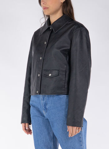 GIACCA IN PELLE SINTETICA, BEH BLK, small