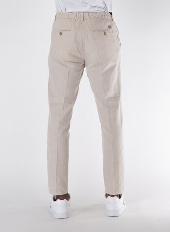PANTALONE MISTO LINO CON COULISSE, 0228 BEI MEL, small