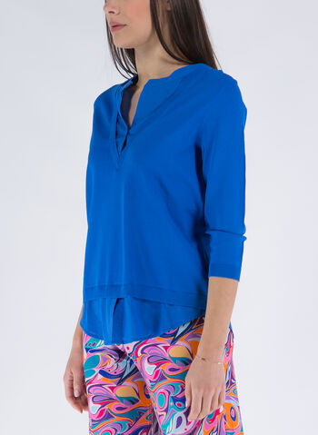 MAGLIONE CON INSERTO CAMICIA, 84 ZAFFIRO, small