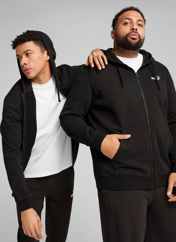 FELPA FULL ZIP ESSENTIAL SMALL LOGO, 01 BLK, small