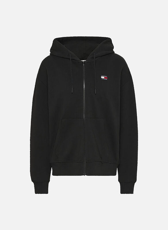 FELPA FULL ZIP CROP, BDS BLK, medium