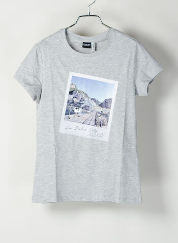 T-SHIRT CON STAMPA, GREY, small