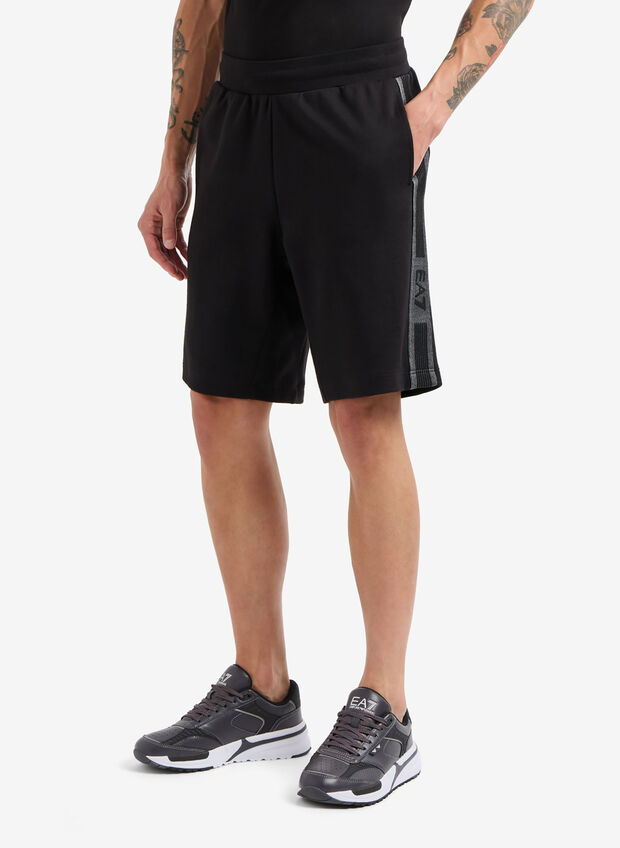 SHORT CON INSERTO LATERALE, UC001 BLK, large