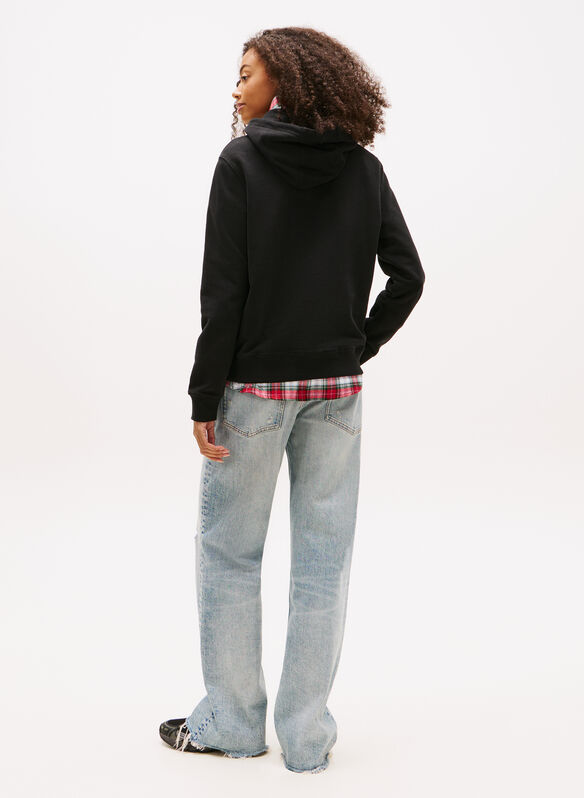 FELPA LOGO STAMPATO HOODIE, BDS BLK, medium