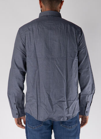 CAMICIA CON COLLETTO BUTTON DOWN CON MOTIVO A QUADRI, FB010 BLUE FRANCY, small