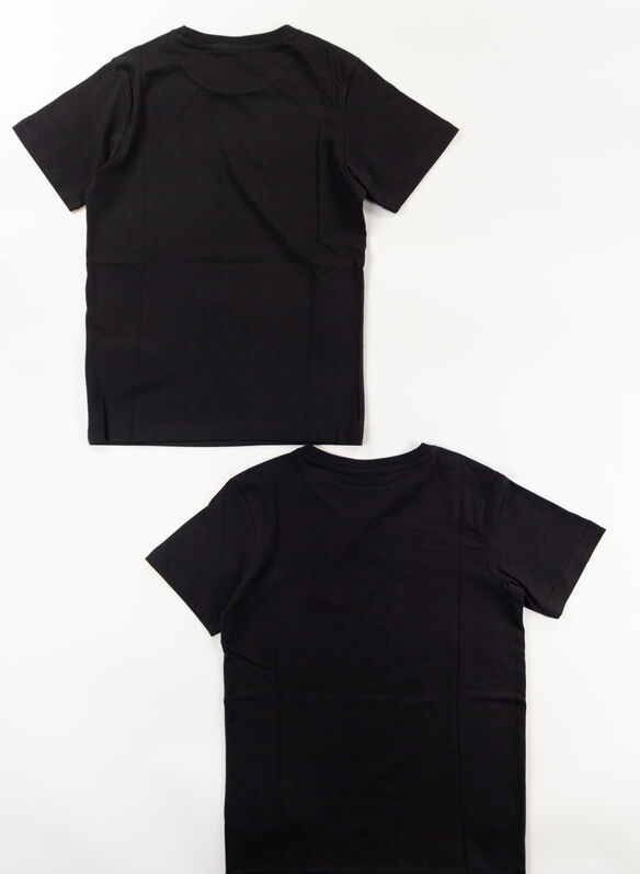 T-SHIRT BI-PACK MICRO LOGO RAGAZZO, KK001 BLKGREY, medium