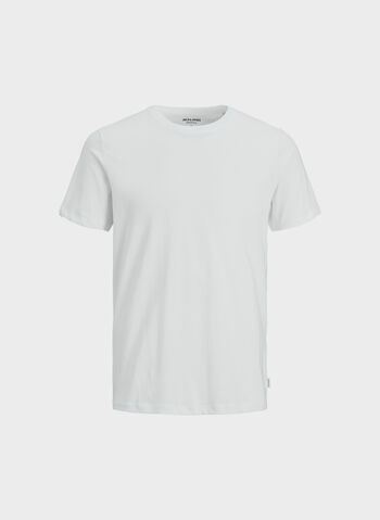 T-SHIRT O-NECK IN COTONE BIOLOGICO, WHITE, small
