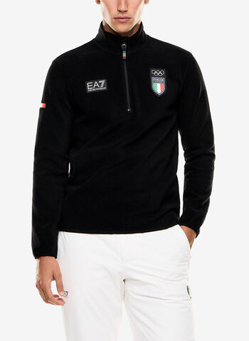 FELPA ITALIA TEAM IN PILE TECNICO POLAR FLEECE, UC001 BLK, small