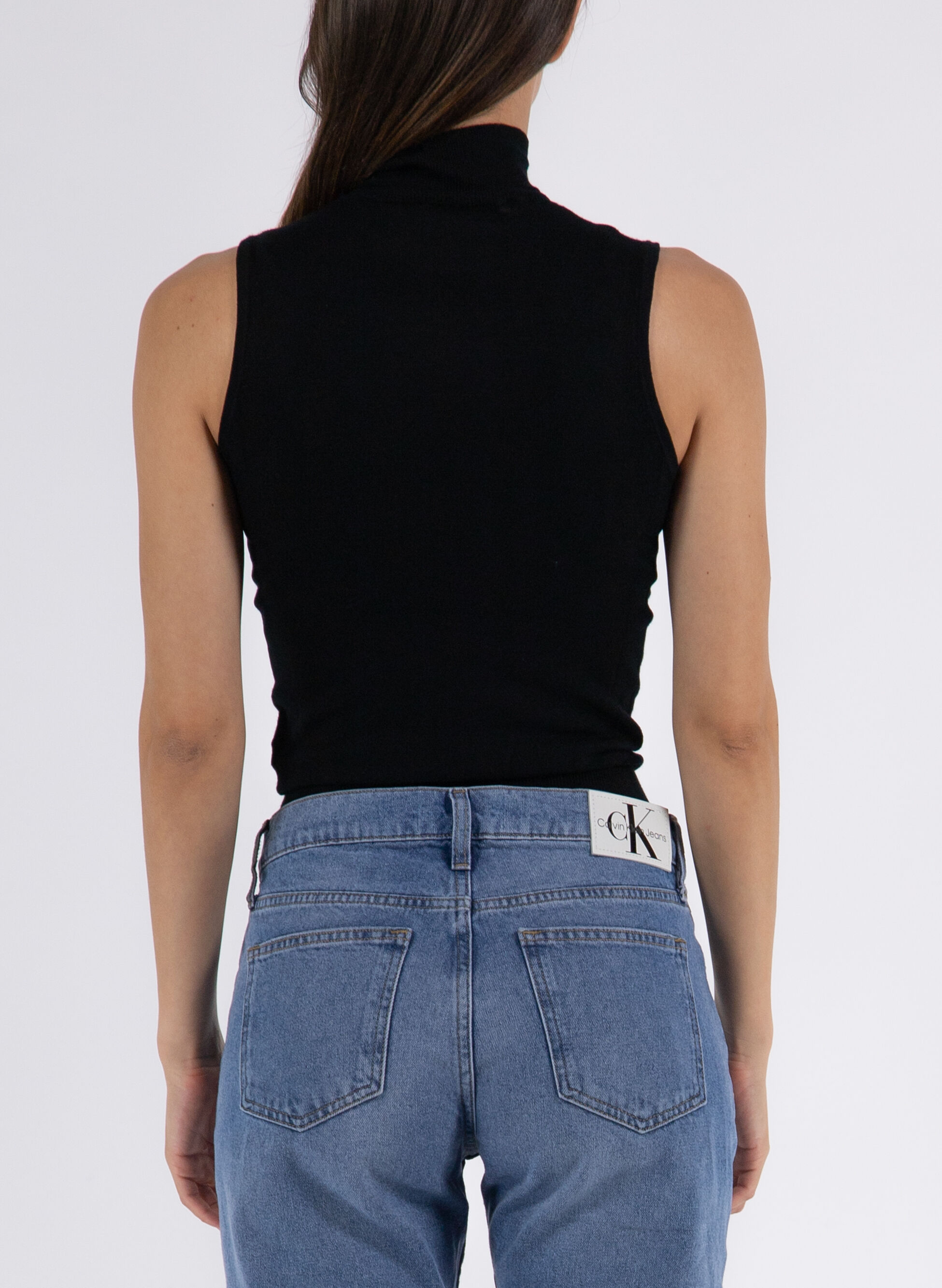 Felpa GUESS Con Lupetto Ricamato – Vestibilità Slim E Colletto Alto