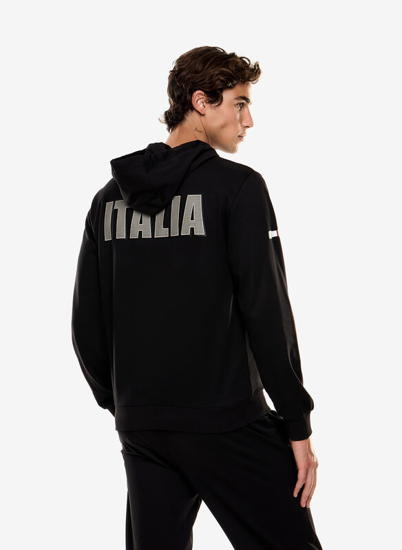 FELPA ITALIA TEAM HOODIE, UC001 BLK, medium
