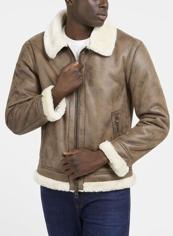 GIUBBOTTO AVIATOR SHEARLING, A11G MOKA, small