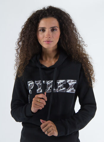 FELPA CON CAPPUCCIO, NERO NERO, small