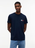 T-SHIRT IN JERSEY CON LOGO, C1G NVY, thumb