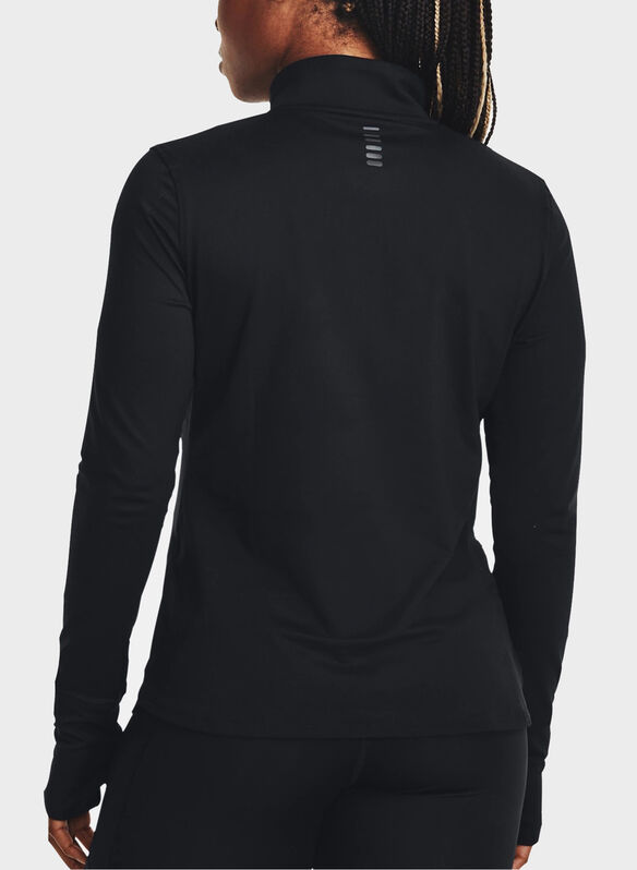MAGLIA LONGSLEEVE QUALIFIER RUN HALF ZIP, 0001 BLK, medium