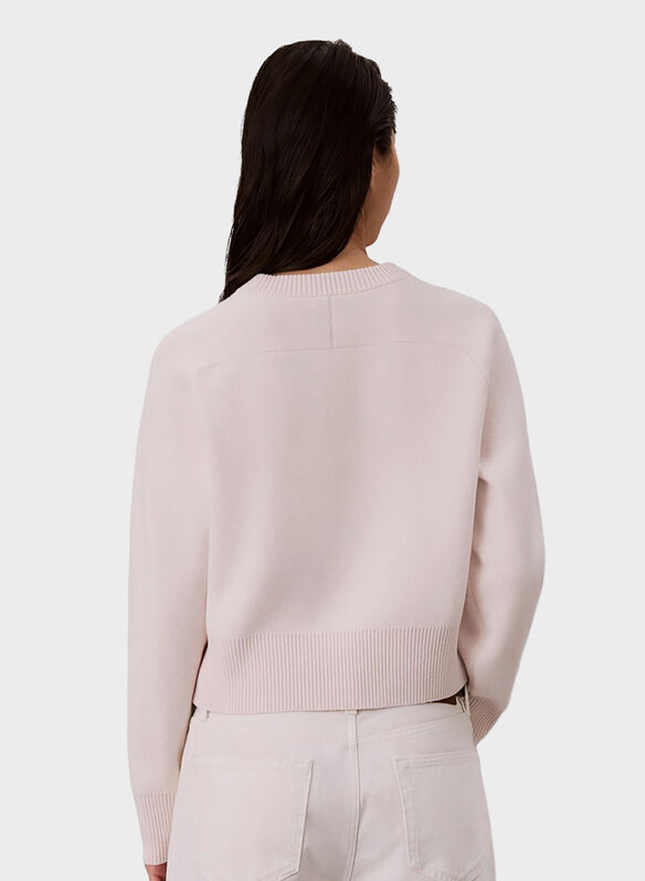 MAGLIONE CROP LOGO, 4G0 PINK, medium