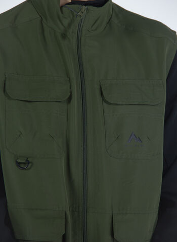 GIACCA SMANICATA WALKER IV MULTITASCHE, OLIVE, small