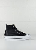 SCARPA CHUCK TAYLOR ALL STAR LIFT LEATHER HIGH TOP, 001 BLKWHT, thumb
