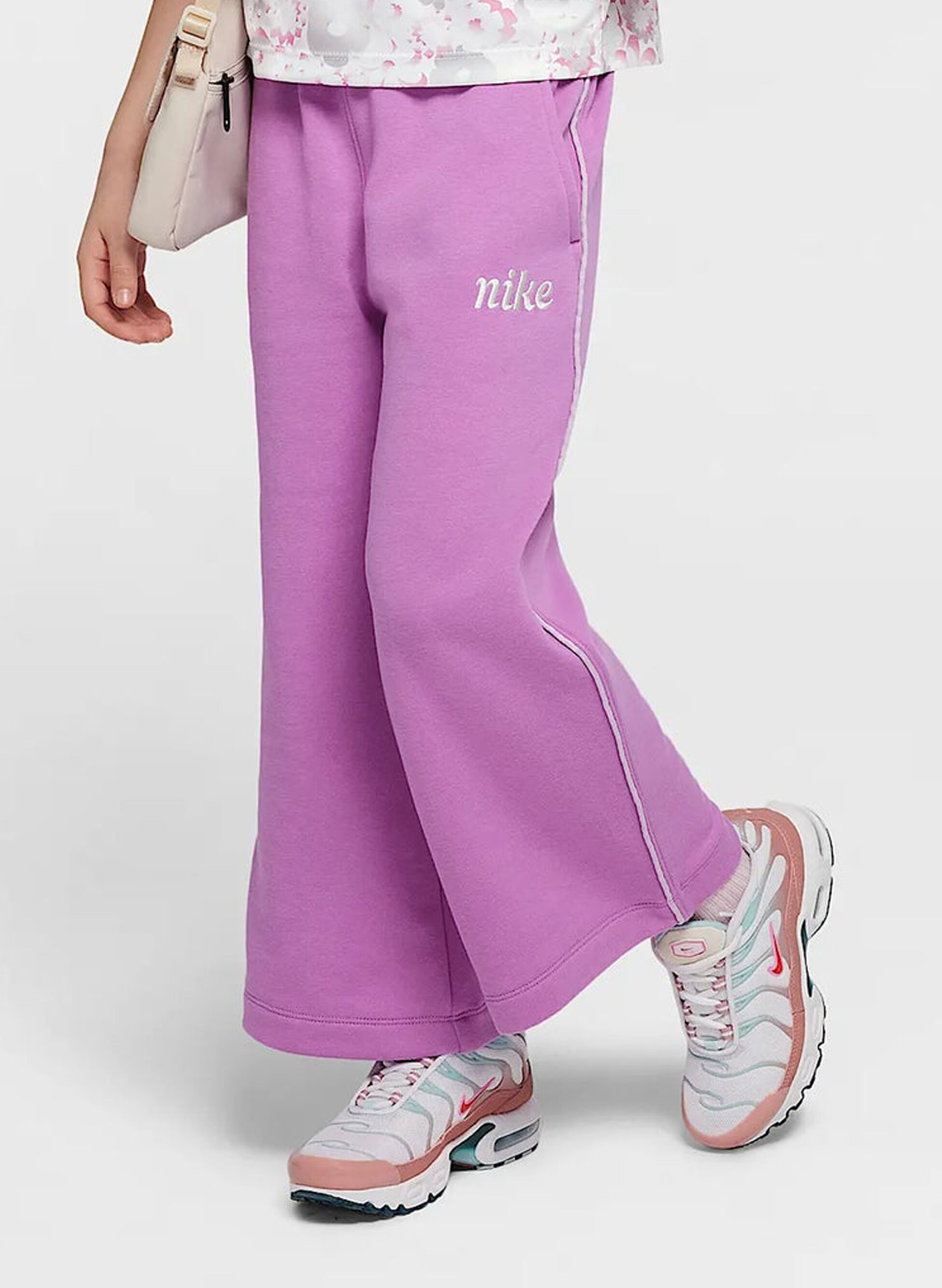 PANTALONE JOGGERS ESSENTIALS FRENCH TERRY WIDE LEG BAMBINA