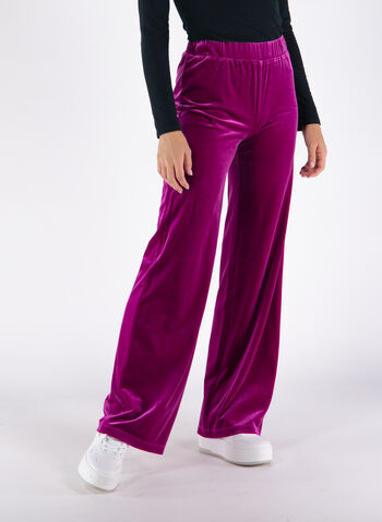 PANTALONE IN VELLUTO, 16 PETUNIA, small