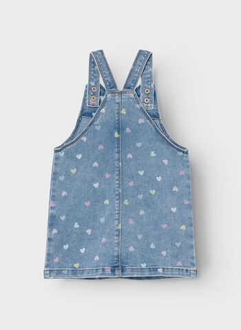 SALOPETTE CORTA DENIM BAMBINA, MEDIUM BLUE DENIM, small